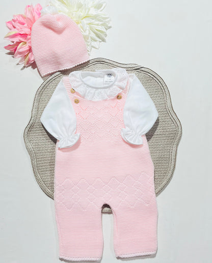 Conjunto Ternura  para bebé - 1/3M - Rosa bebé