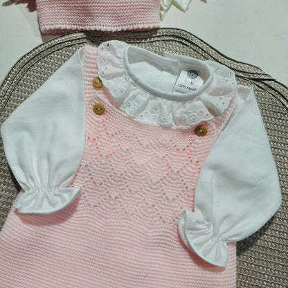 Conjunto Ternura  para bebé - 1/3M - Rosa bebé