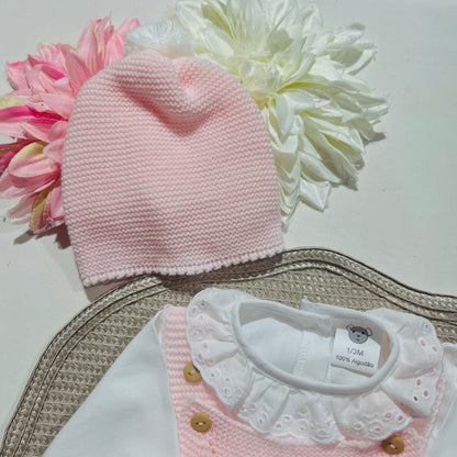 Conjunto Ternura  para bebé - 1/3M - Rosa bebé