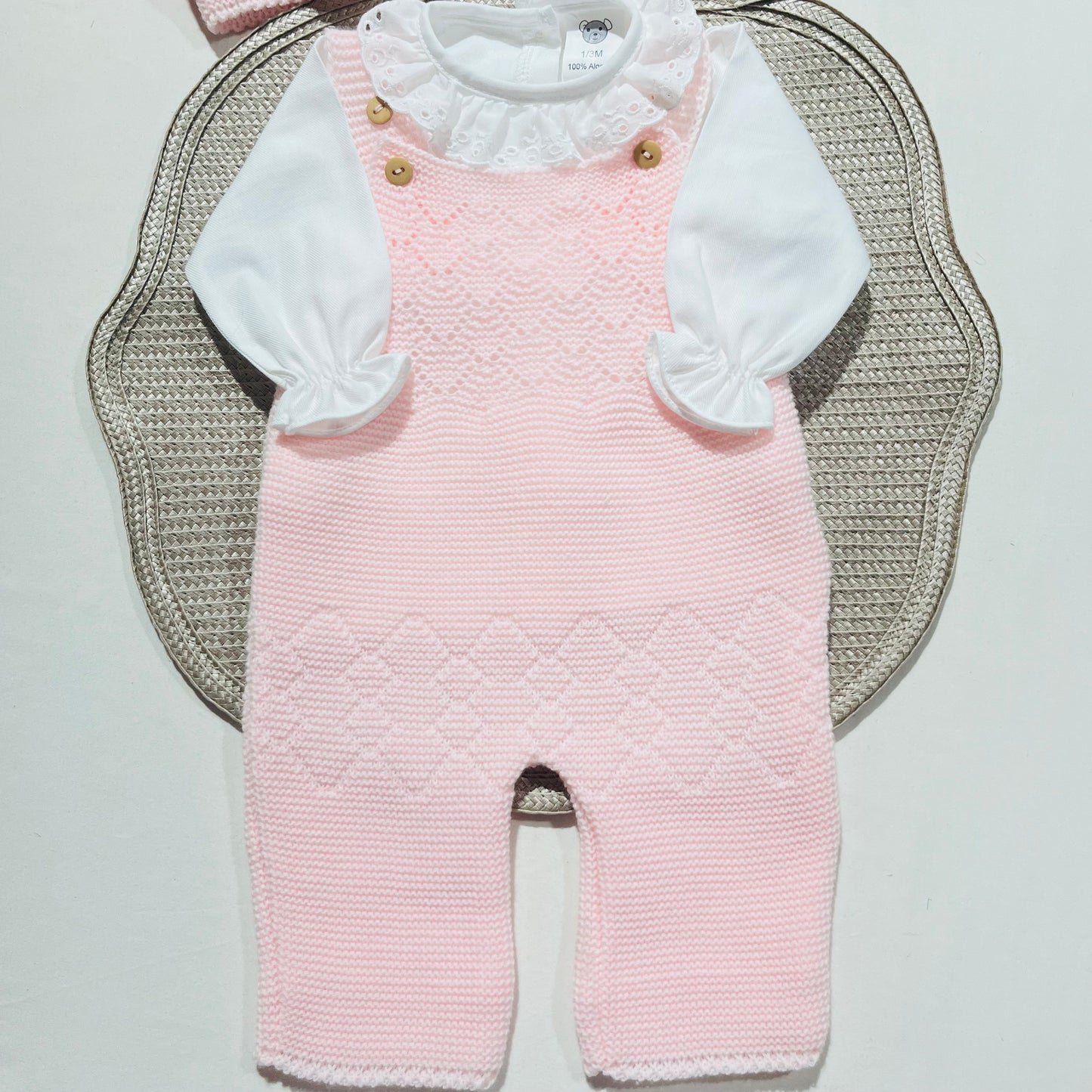 Conjunto Ternura  para bebé - 1/3M - Rosa bebé