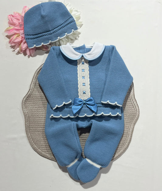 Conjunto Encanto  para bebé - 1/3M - Azul cobalto