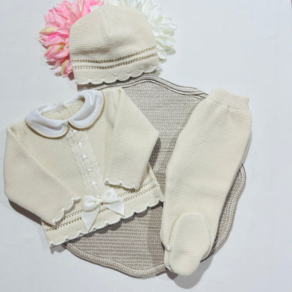 Conjunto Encanto  para bebé - 1/3M - Areia