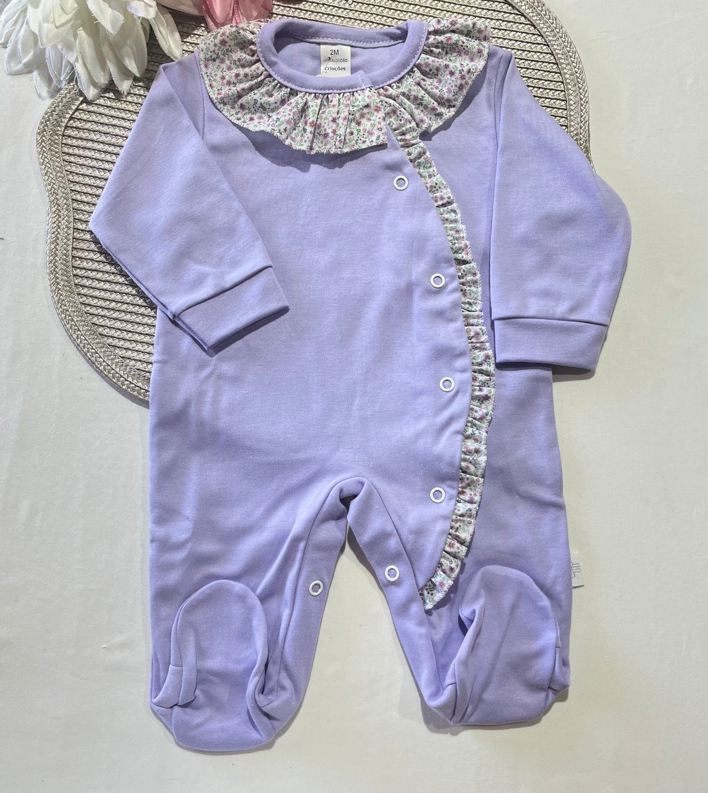 Babygrow Flor  em Algodão - 1 e 2M
