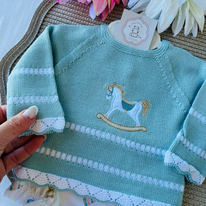 Conjunto Cavalinho para bebé - 1 aos 12M - Areia