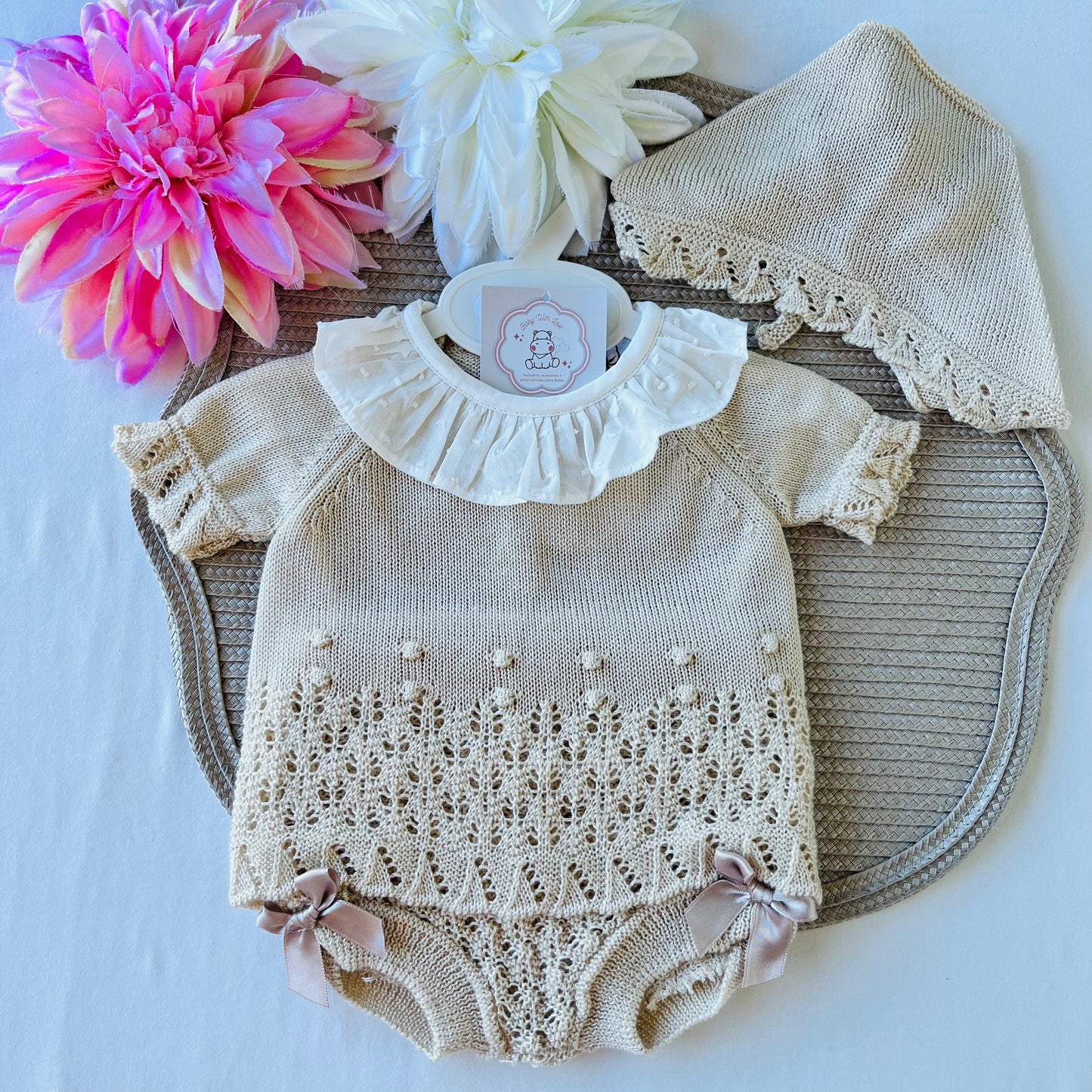Conjunto Mariana para bebé - 1 aos 12M - Areia