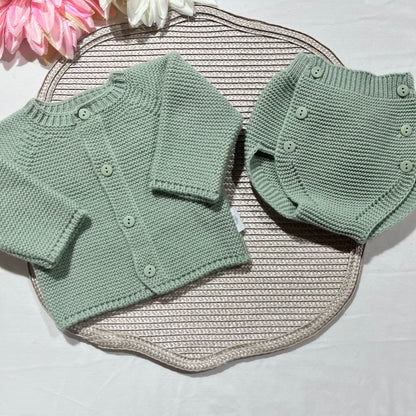 Conjunto para bebé de 2 peças -  0 aos 6M - Verde seco