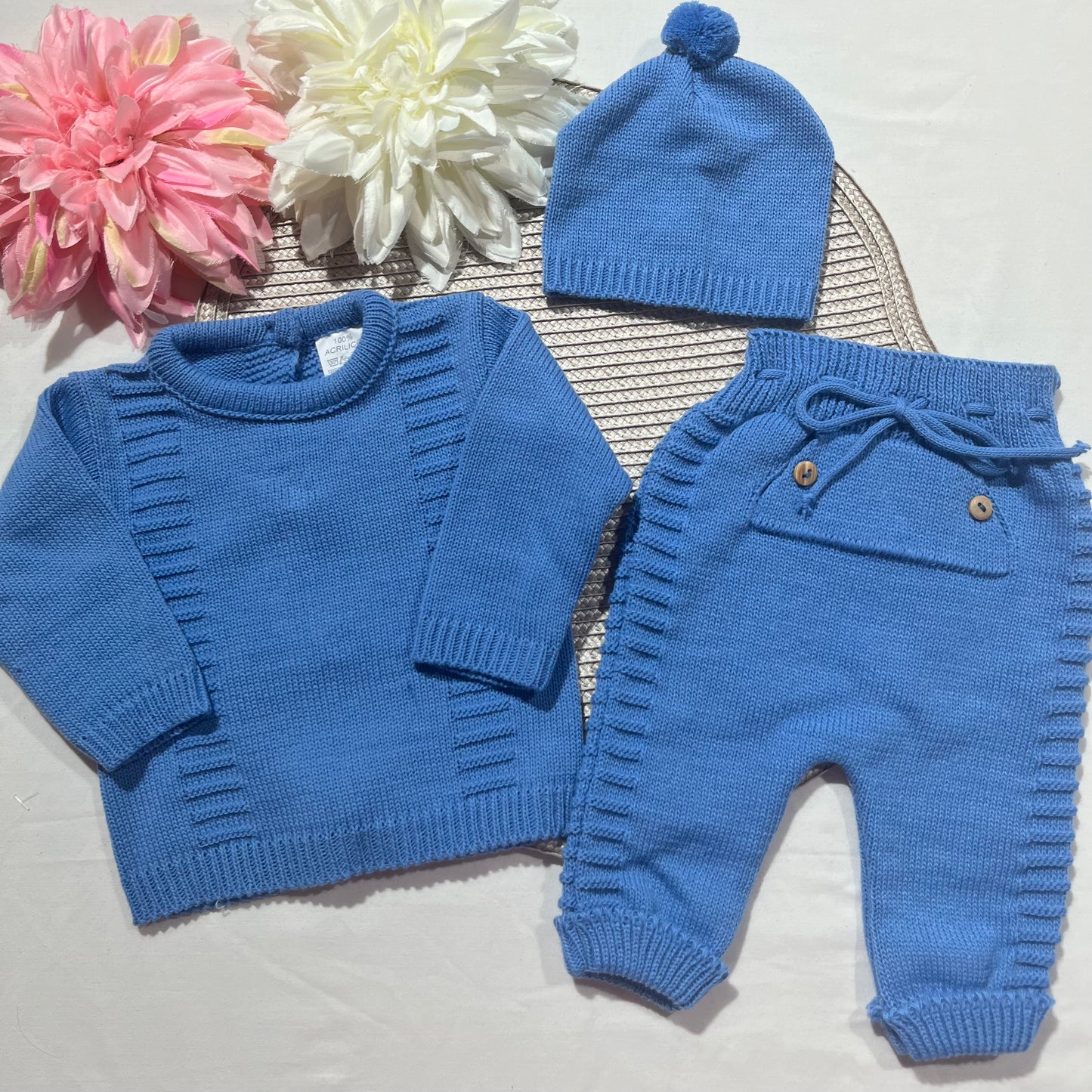 Conjunto Noa para bebé - 1/3M - Azul cobalto