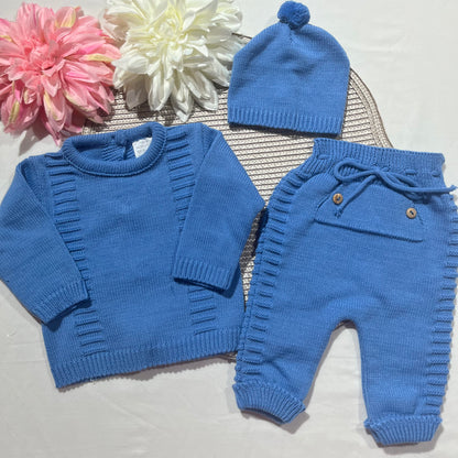 Conjunto Noa para bebé - 1/3M - Azul cobalto
