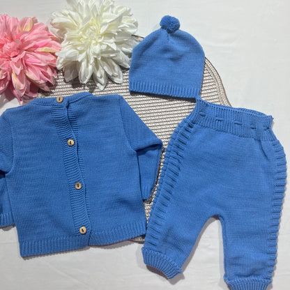 Conjunto Noa para bebé - 1/3M - Azul cobalto