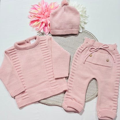 Conjunto Noa para bebé - 1/3M - Rosa seco