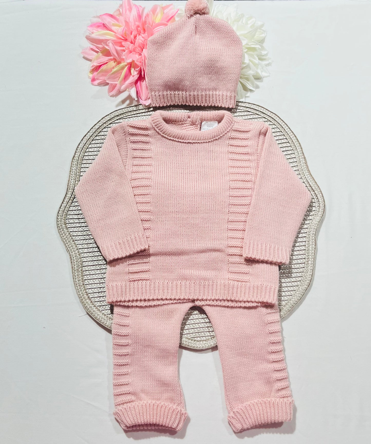 Conjunto Noa para bebé - 1/3M - Rosa seco