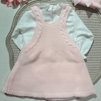 Conjunto Éloise para bebé - Vestido, camisa e touca. - 1/3M