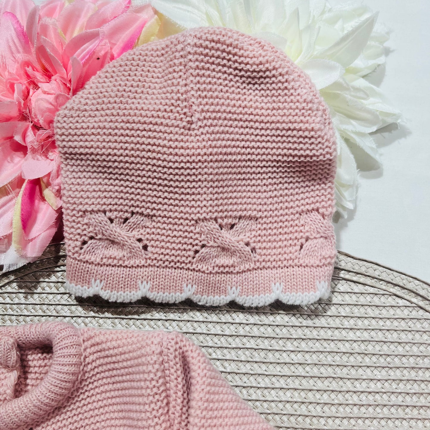 Conjunto Pompons para bebé - 1/3M - Rosa bebé