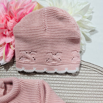 Conjunto Pompons para bebé - 1/3M - Rosa bebé