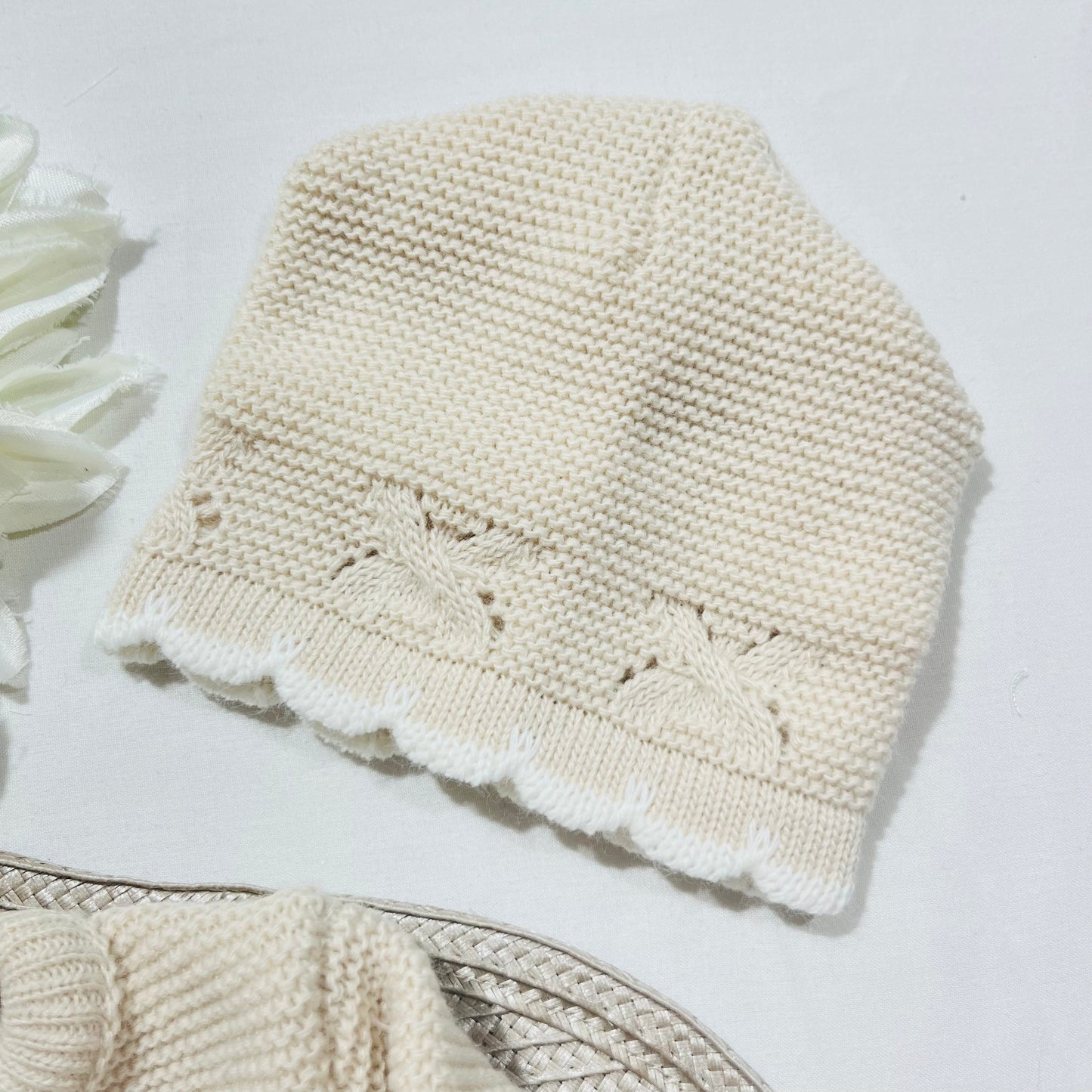Conjunto Pompons para bebé - 1/3M - Areia