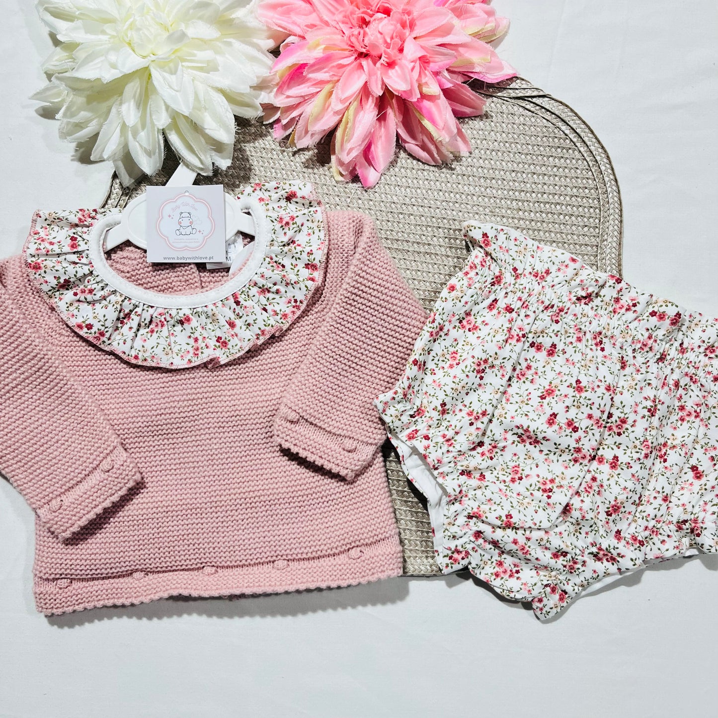Conjunto Flor para bebé - 3 aos 12M