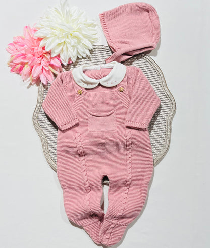 Conjunto Mimo para bebé - 1/3M - Rosa velho