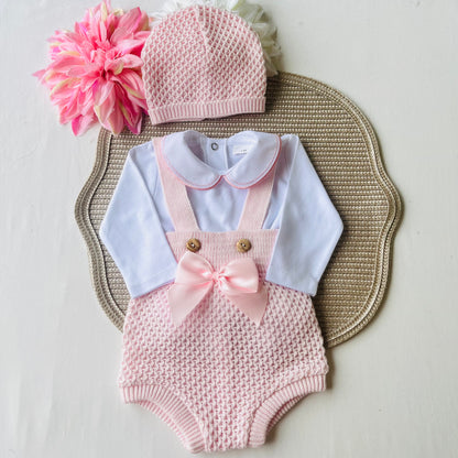 Conjunto para bebé - Fofo e body - rosa bebé