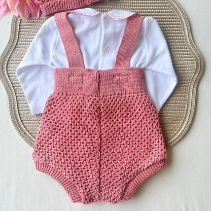 Conjunto para bebé - Fofo e body - rosa velho