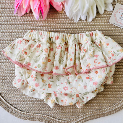 Conjunto Melissa  - Blusa e tapa-fralda - Rosa velho - 1 aos 12M