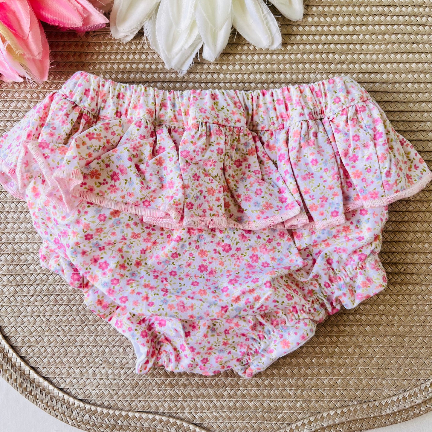 Conjunto Melissa  - Blusa e tapa-fralda - Rosa bebé - 1 aos 12M
