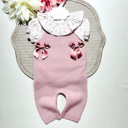 Conjunto Flor - Jardineira e camisa - 1 aos 12M