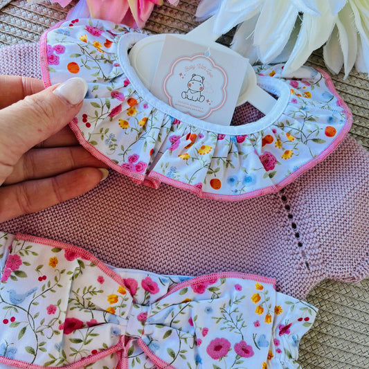 Conjunto Rose para bebé  - 1 aos 12M - Rosa velho