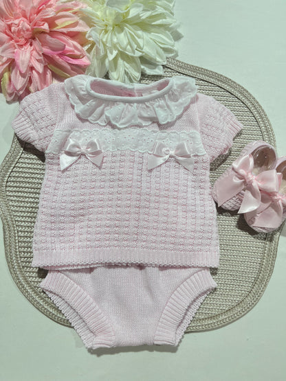 Conjunto Doce encanto para bebé -  Conjunto e sapatinhos - 1/3M