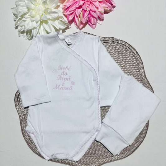 Body e Collant  com carda "Bebé do papá e mamã"