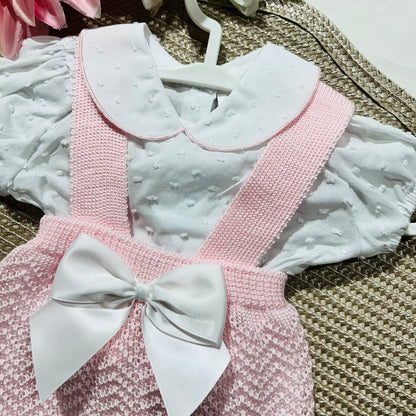 Conjunto de Bebé  Fofo e  Camisa - Rosa bebé
